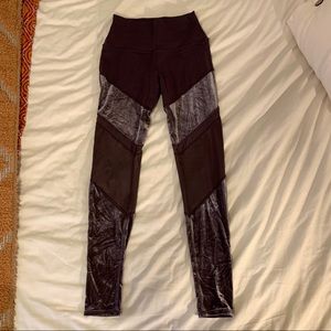 Alo Mesh And Velvet Leggings